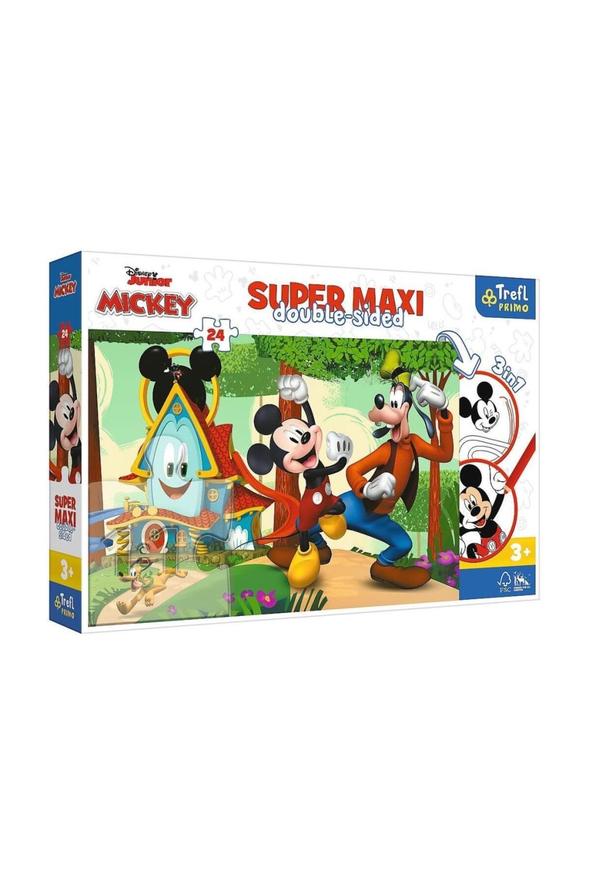 gcaksesuar Nessi World PUZZLE-41012 Süper Maxi Mickey 24 Parça Çocuk Puzzle