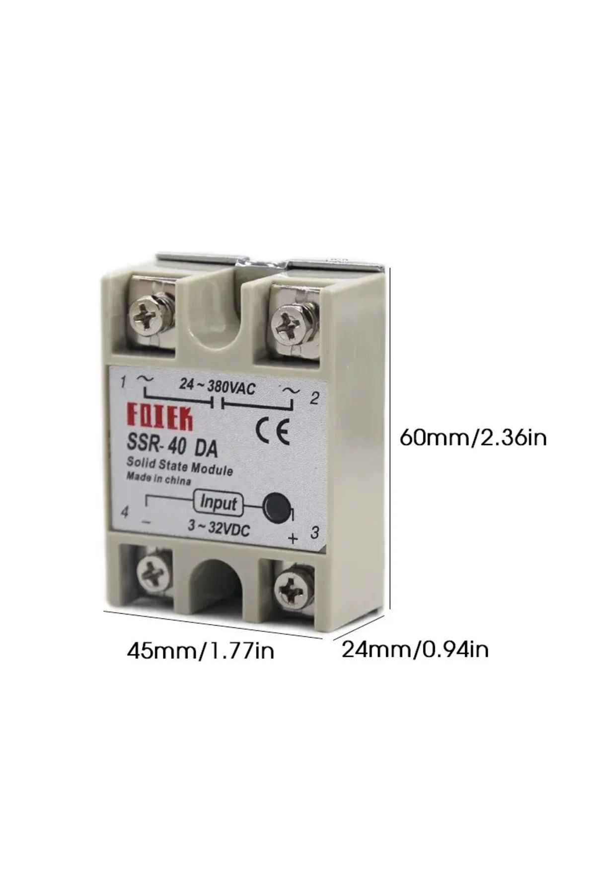 Choice-40da Solid State Relay Ssr-10da Ssr-25da Ssr-40da 10a 25a 40a Actually 3-32v Dc To 24-380v Ac Ssr 10 3
