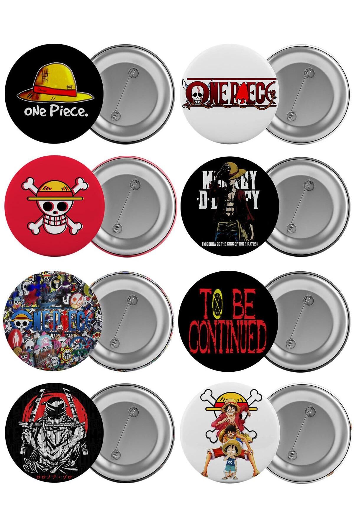 Saturn Set De Insigne Pentru Geanta One Piece 8 Buc. Set De Brose Cu Ace De 5,8 Cm Unisex - One Size