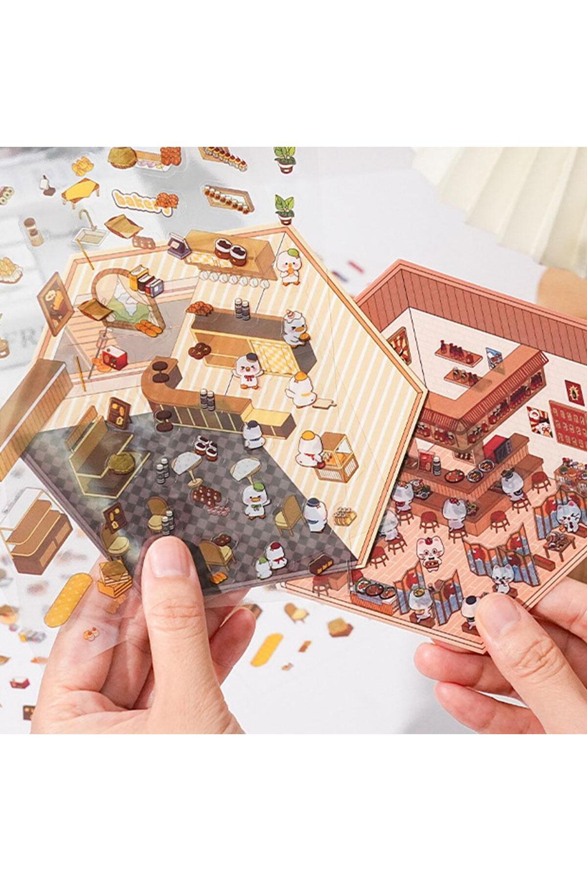 Choice-3D Sticker DIY Three-dimensional Cabin Scene Stacking and Pasting Hand Account Cute Handmade Prod... 4