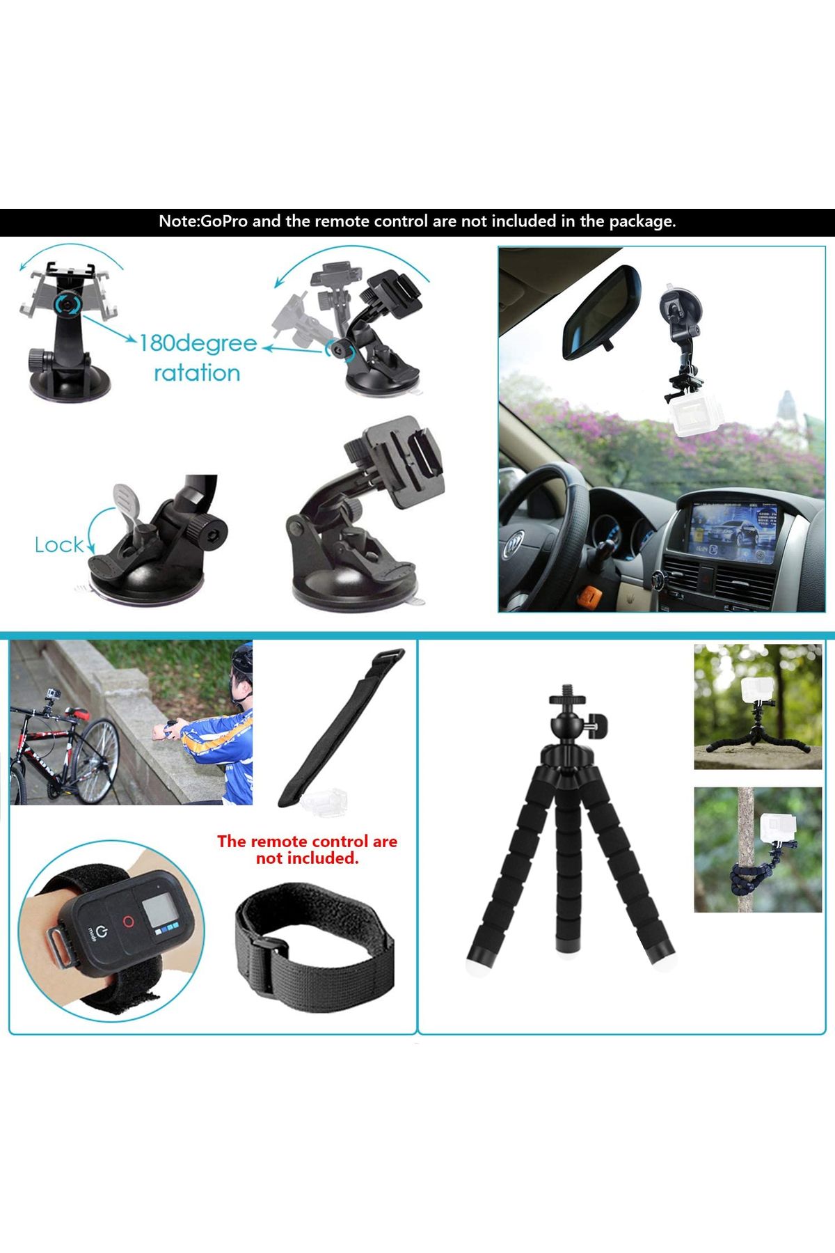 Choice-Action Camera Accessories Set For Gopro Hero 12 11 10 For Xiaomi Yi Insta360 X4 X3 Case Kit Strap... 4