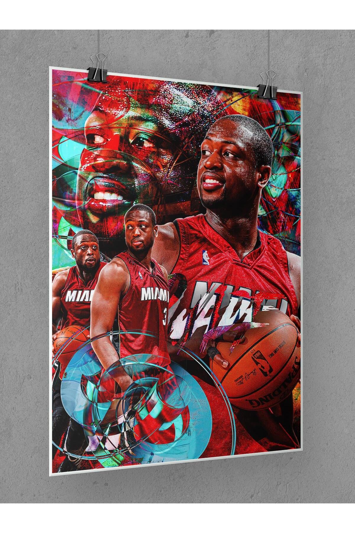 Saturn-Dwyane Wade 45X60Cm Nba Miami Heat Poster - Thick Digital Printed Banner 1