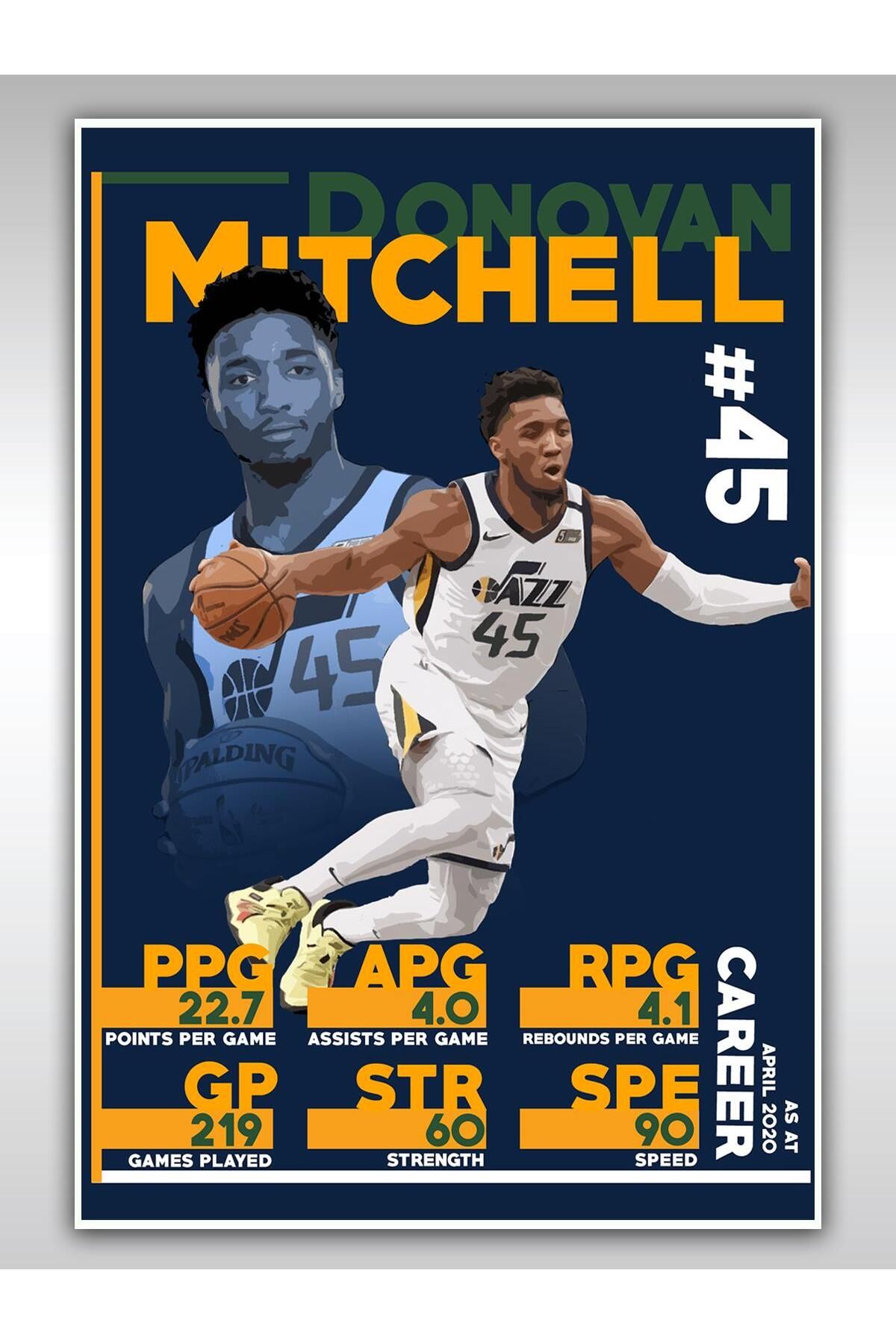 Saturn-Donovan Mitchell Poster 60X90Cm Nba Basketball Poster - Thick Poster Paper Digital Print 3
