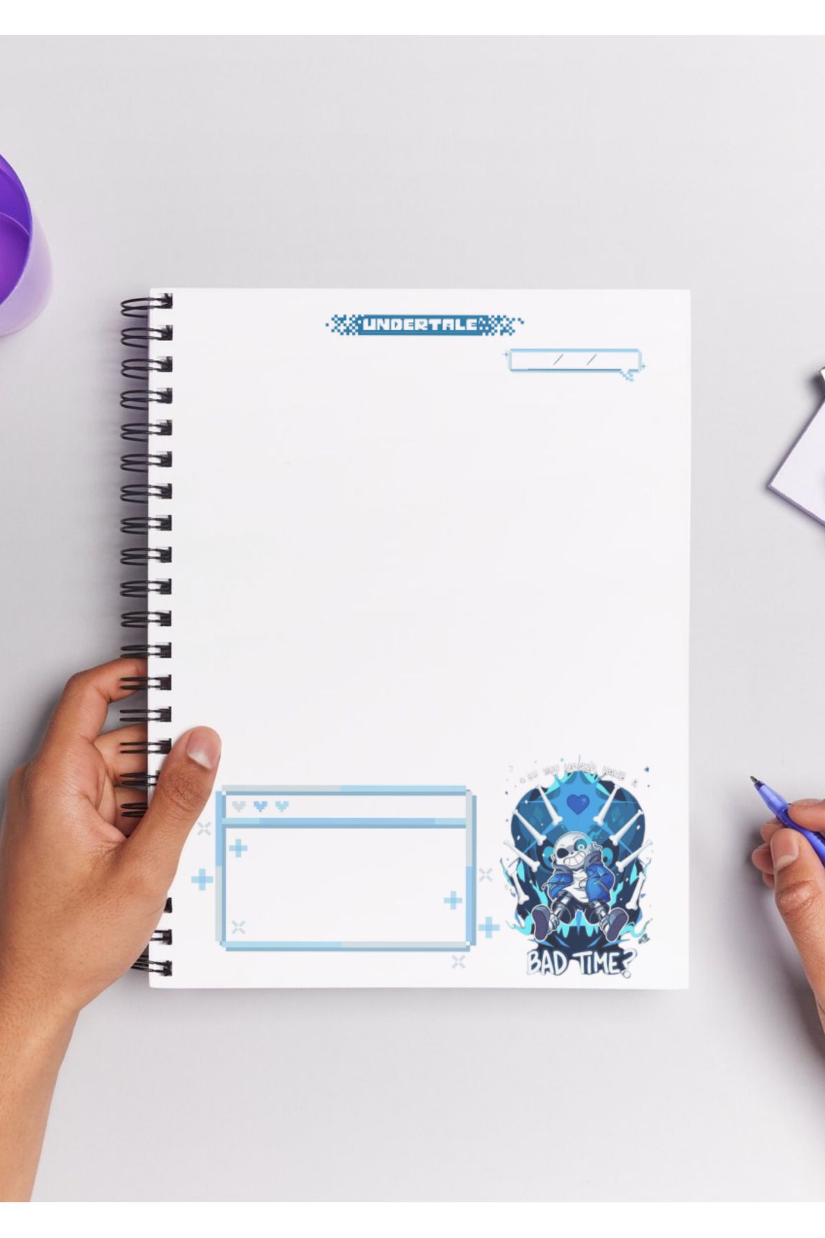 Home-Undertale Anime Spiral Notebook A5 (50 Sheets) 2