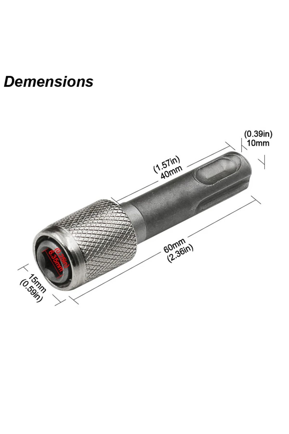 Choice-SDS Plus Convert To 1/4 Hex Shank Adapter Hexagonal Converter Electric Hammer Power Screwdriver B... 3