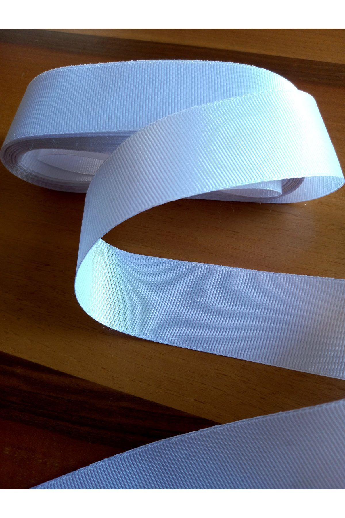 yörük tuhafiye-White Grosgrain Ribbon - 4 cm 10 Meters One Ball Grosgrain Ribbon 4