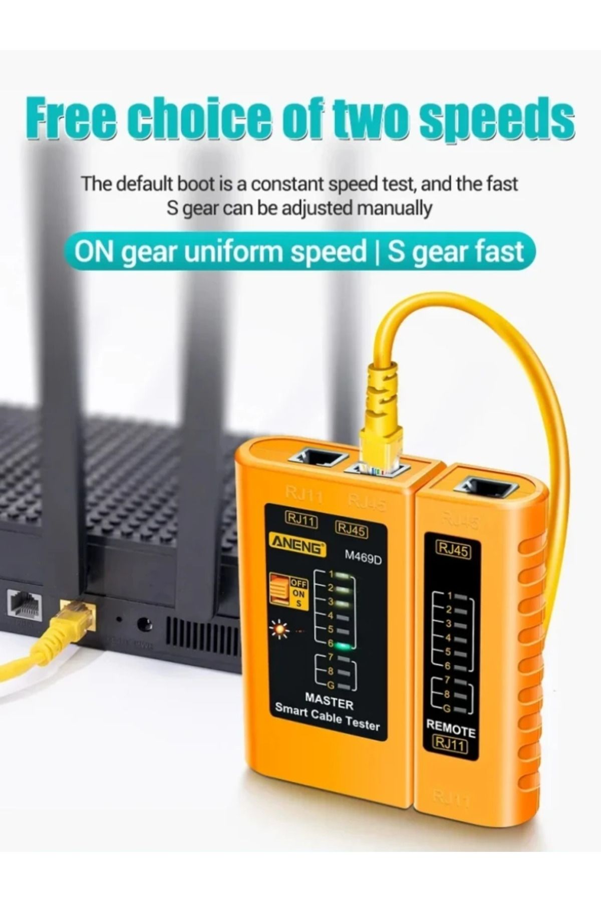 Choice-ANENG M469D RJ45 Cable lan tester Network Cable Tester RJ45 RJ11 RJ12 CAT5 UTP LAN Cable Tester N... 8