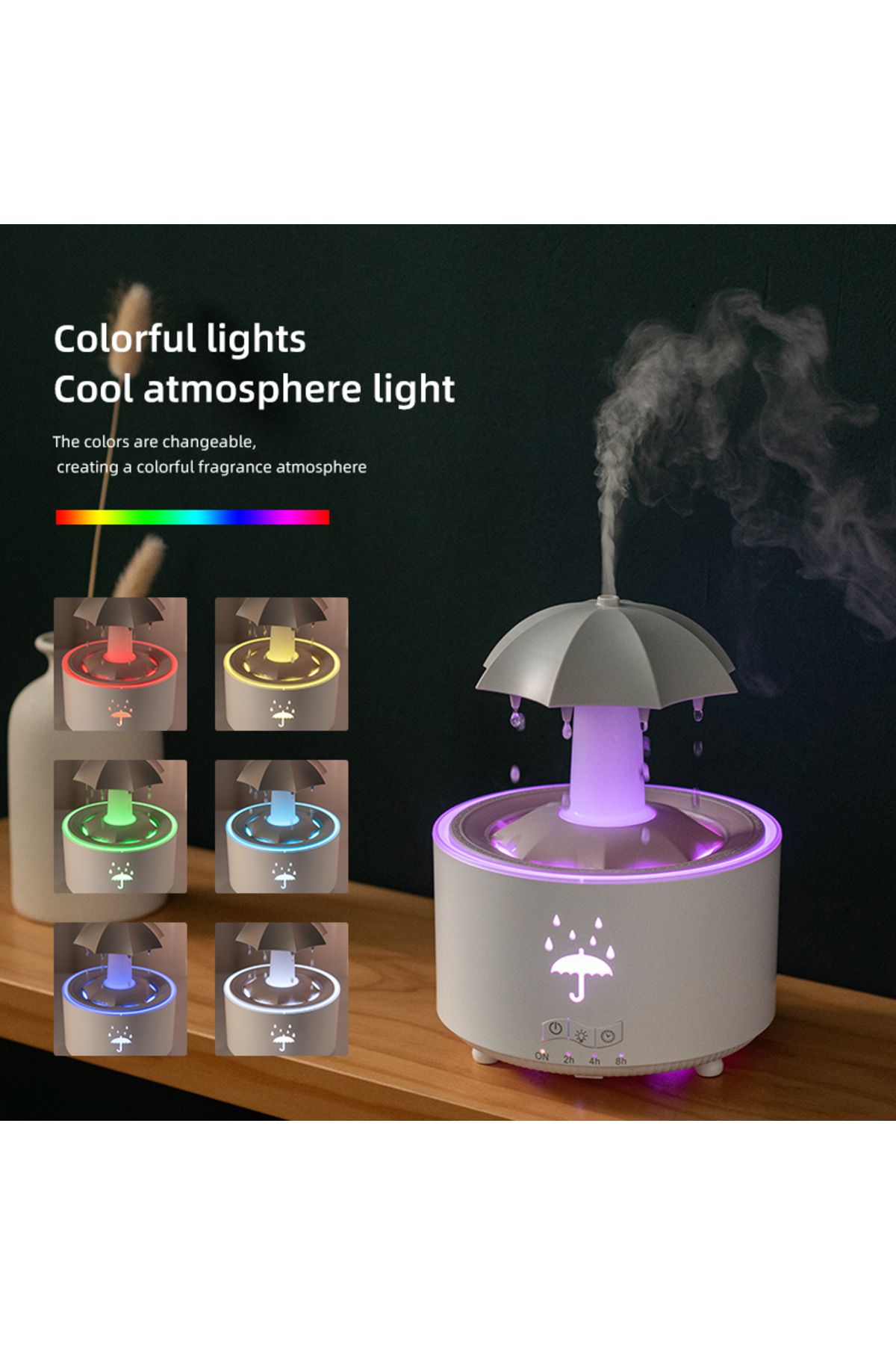 Choice-Rain Drop Aroma Diffuser Electric Aroma Diffuser 300ml Rotating and Timer Automatic Switch-Off Su... 5