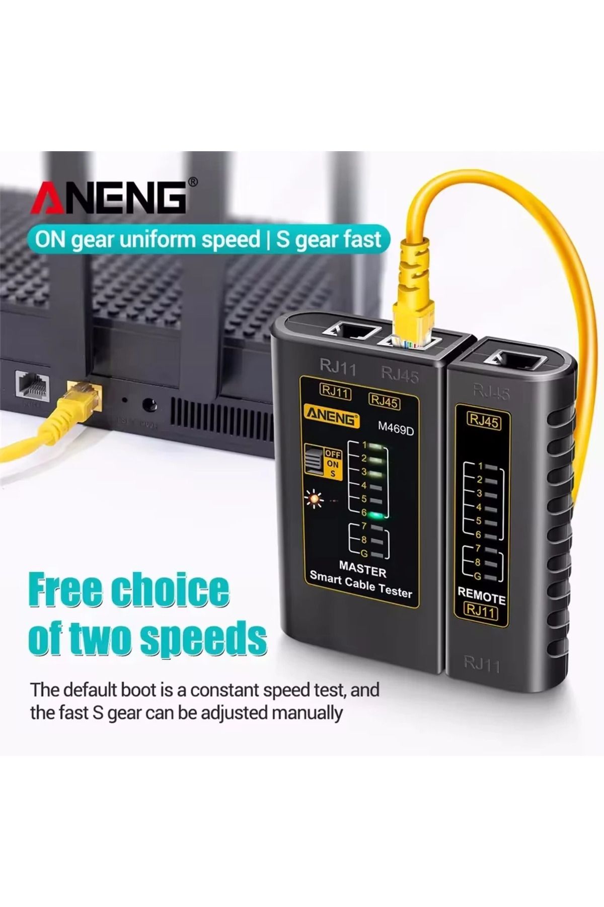 Choice-ANENG M469D RJ45 Cable lan tester Network Cable Tester RJ45 RJ11 RJ12 CAT5 UTP LAN Cable Tester N... 6