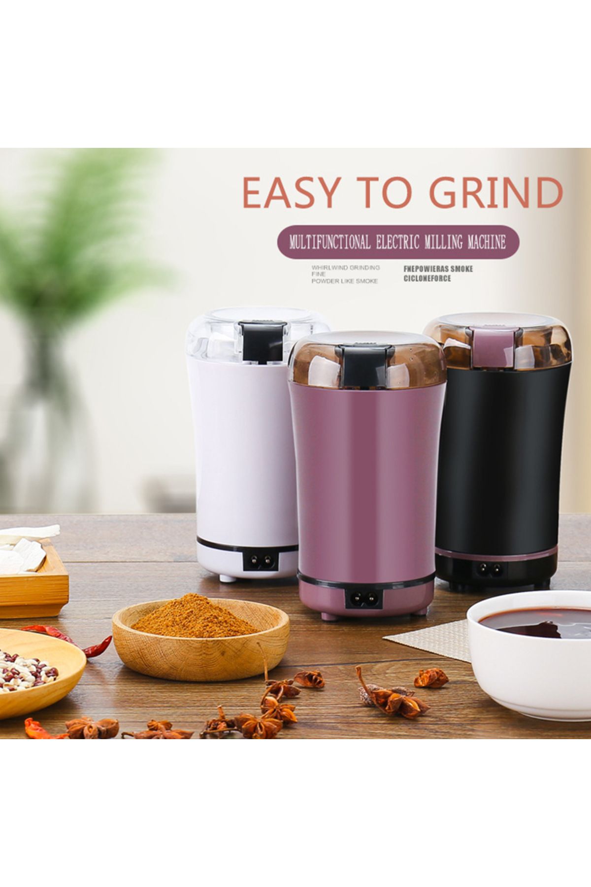 Choice-Small Electric Grinding Machine Grain Grinder Stainless Steel Household Grinder Kitchen Seasoning... 6