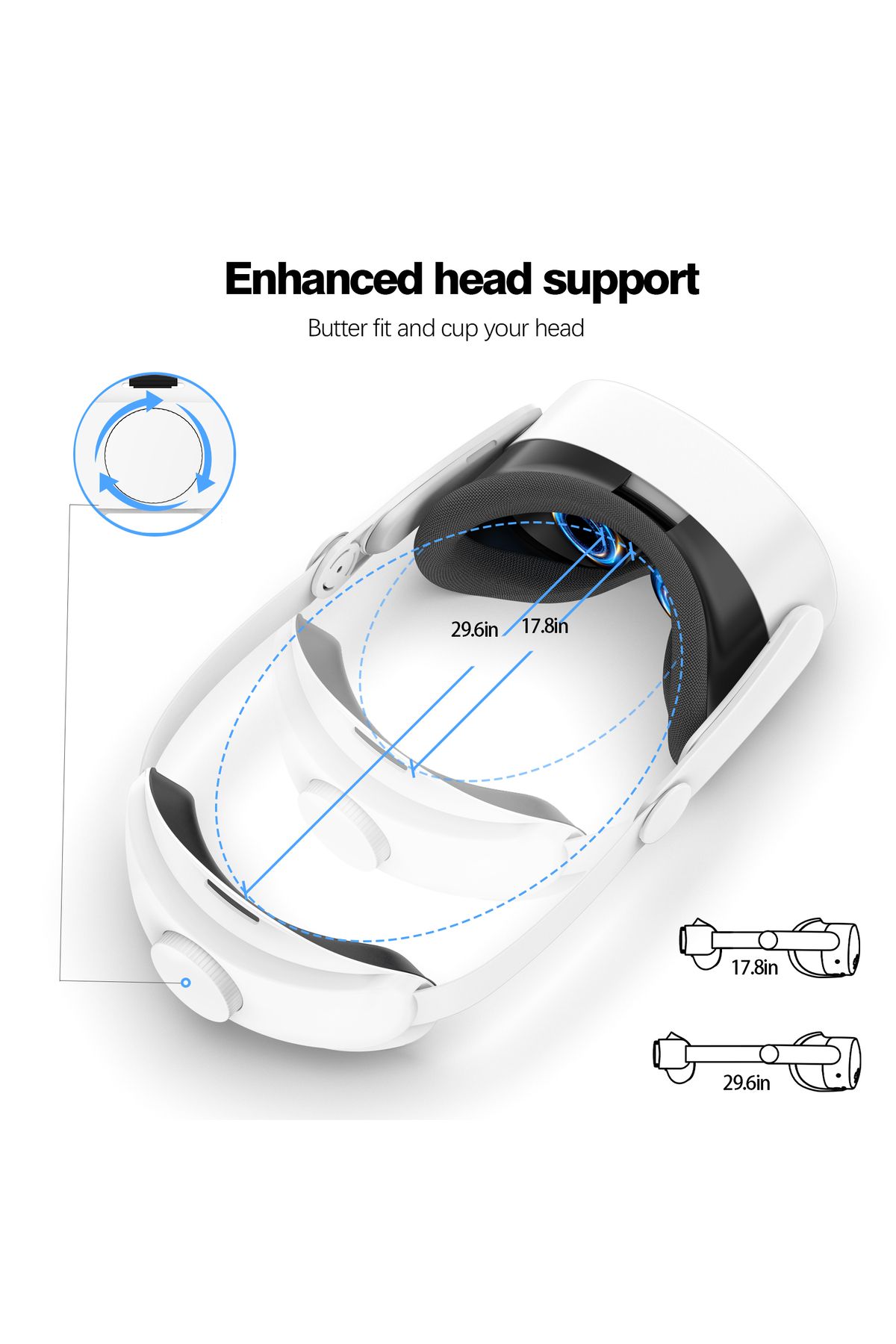 Choice-HUNDAI Design For Meta Quest 3S/Oculus Quest 3S Elite Strap Adjustable Head Strap 4