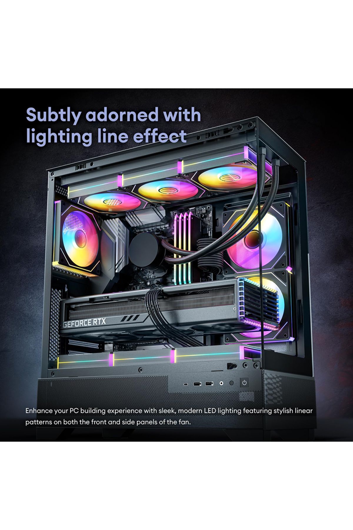 Choice-Prism 7Pro Infinite Reflecting Mirror Module ARGB Fan 12cm Chassis Fan, Suitable for Computer Cha... 7