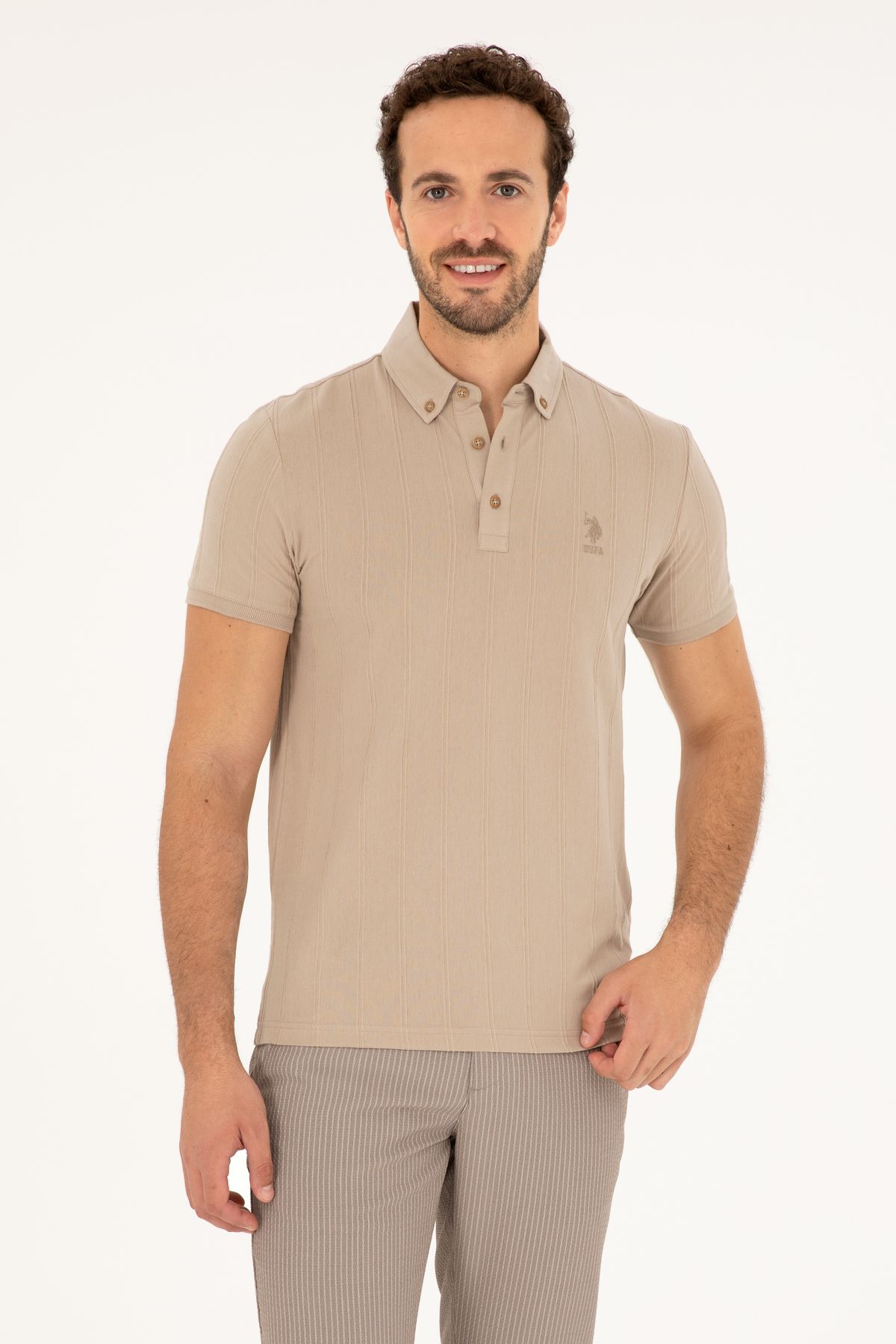 U.S. Polo Assn.-Light Khaki Men's T-Shirt50282506-VR183 1