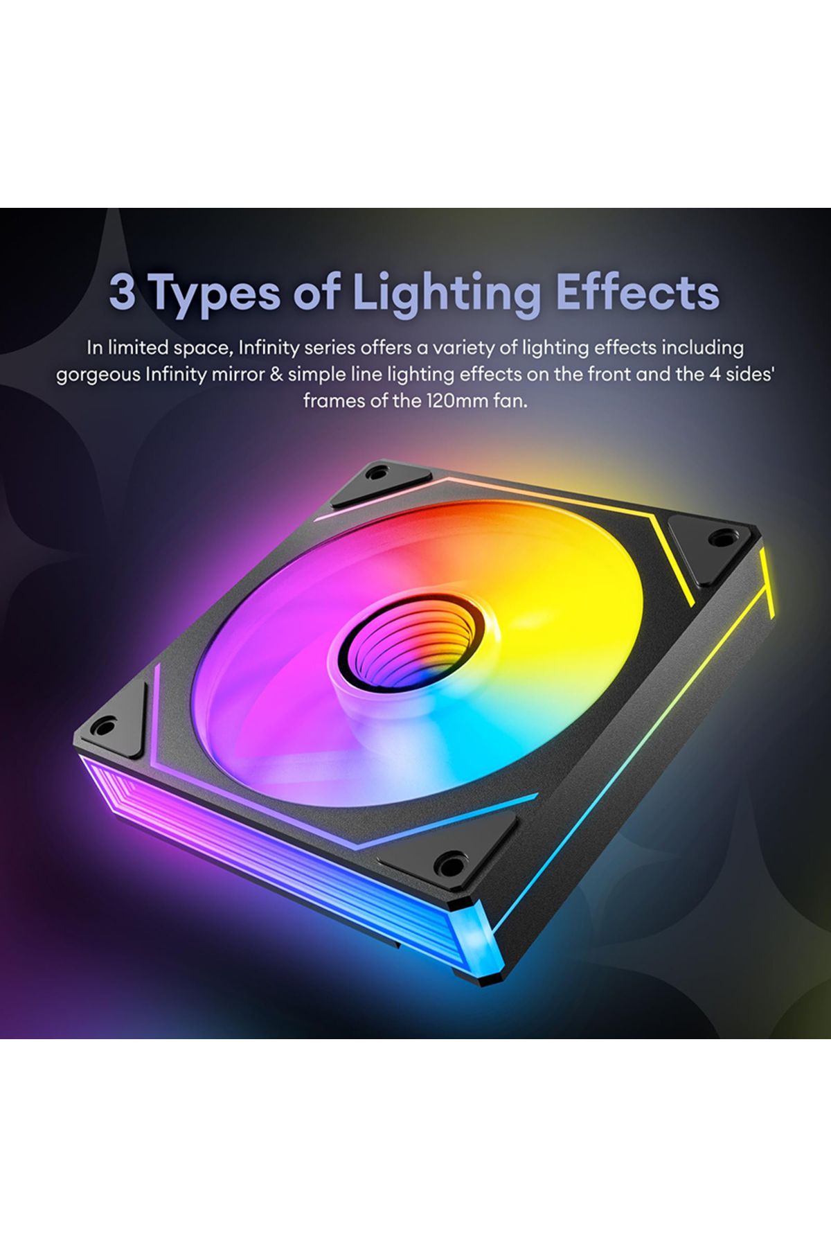 Choice-Prism 7Pro Infinite Reflecting Mirror Module ARGB Fan 12cm Chassis Fan, Suitable for Computer Cha... 3