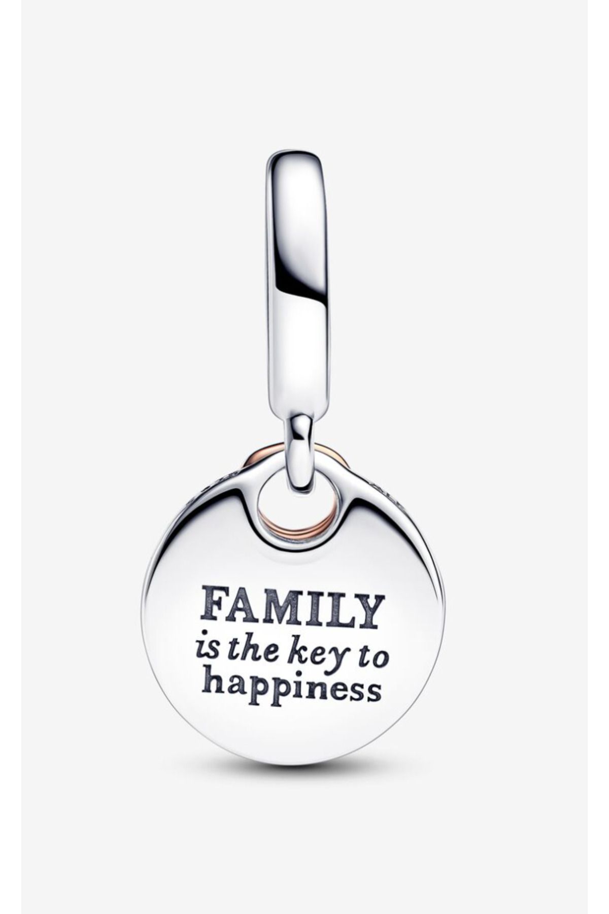 Pandora-Two-Tone Key to Happiness Double Dangle Charm 4