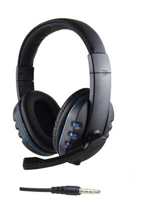 Gm002 Stereo Kulaküstü Mikrofonlu Oyuncu Kulaklık 3.5mm Tek Jack Mavi Hkm0777 fsroka