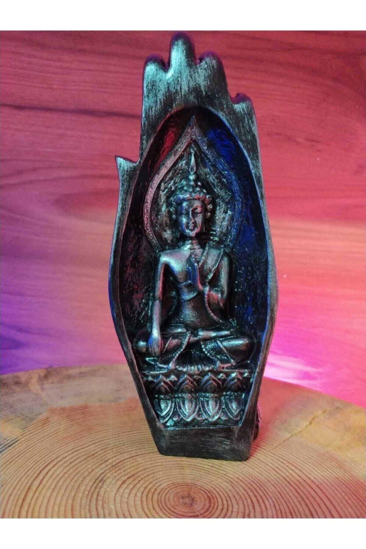 Dekoratif Ikili Modern El Içinde Buda Heykeli Biblo Set Yoga