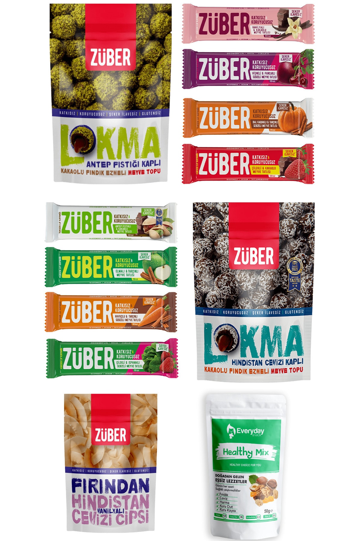 zuber super lezzetler kutusu saglikli diyet glutensiz atistirmalik fiyati yorumlari trendyol