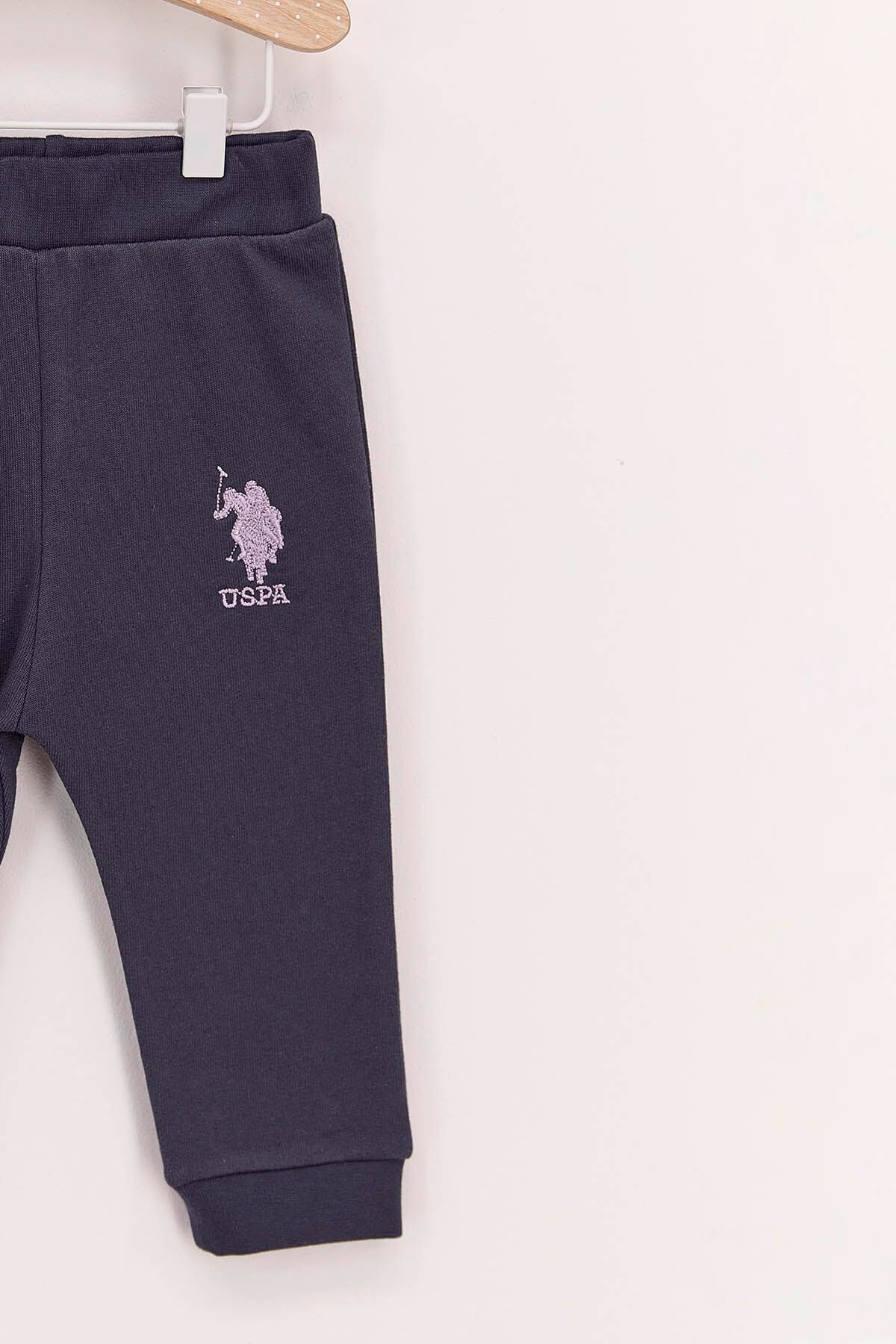 U.S. Polo Assn. پایه. ست لباس ورزشی بچه گانه دخترانه Polo Assn Lilac