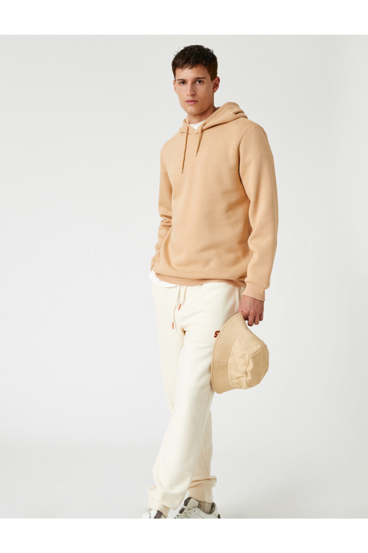 سویشرت مردانه قهوه ای کوتون | 2KAM71593LK اورجینال - تصویر 2