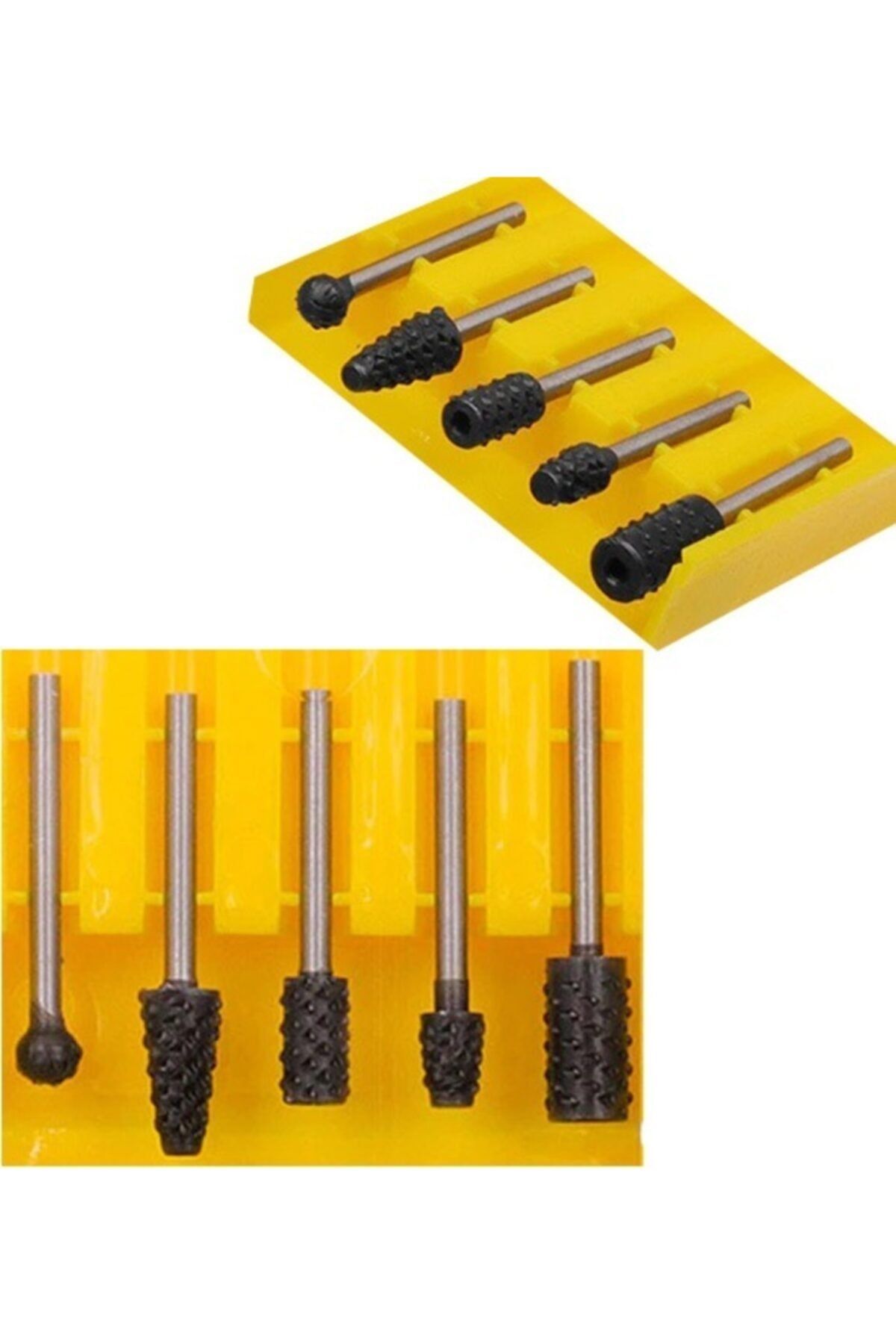 Depolife-5 Pieces Hss Rasp For Wood Router Bit Set Moulder 3.17mm Shank For Dremel Similar Engraving Machine 4