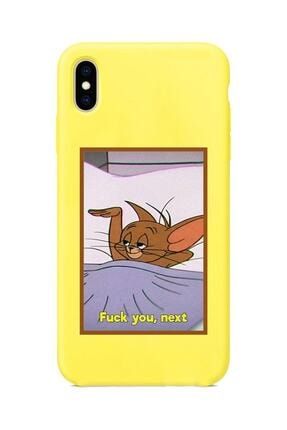 Iphone X Sarı Lansman Sevimli Jerry Baskılı Dayanıklı Kılıf IPX-LJ01