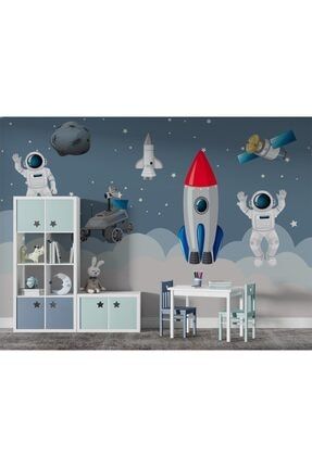 Astronotlar Ve Uzay Araçları Çocuk Odası Duvar Kağıdı cocuk-514