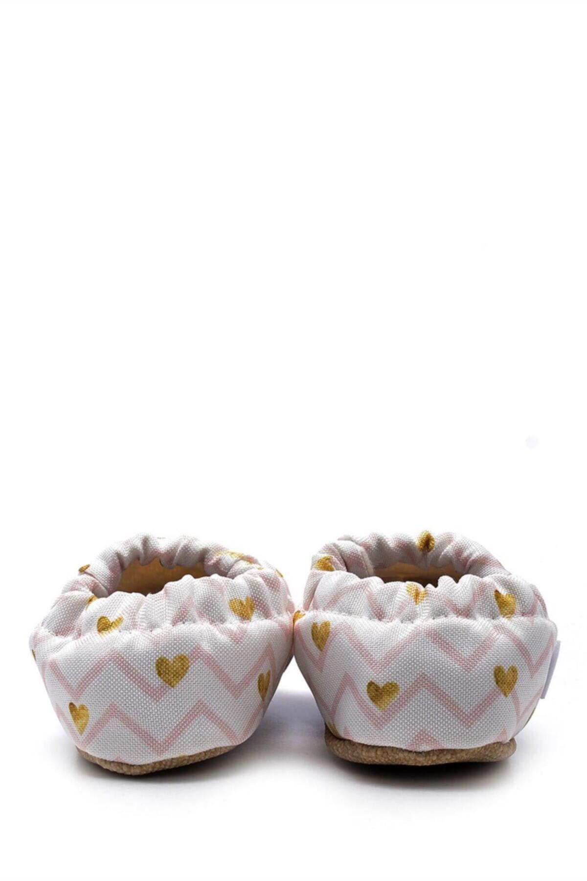 First Step Golden Hearts Kaydırmaz Taban Patik Pembe F-823 ZO8405