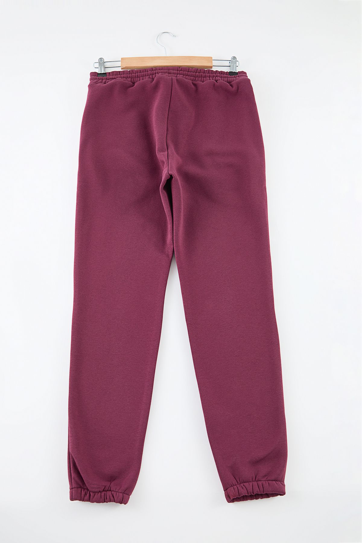 Edit by Trendyol-Burgundy-Grey Melange Pachet de 2 pantaloni de trening pentru bărbați, cu croială obișnuită/normal, cu fleece groase TEDAW25EA00021 4