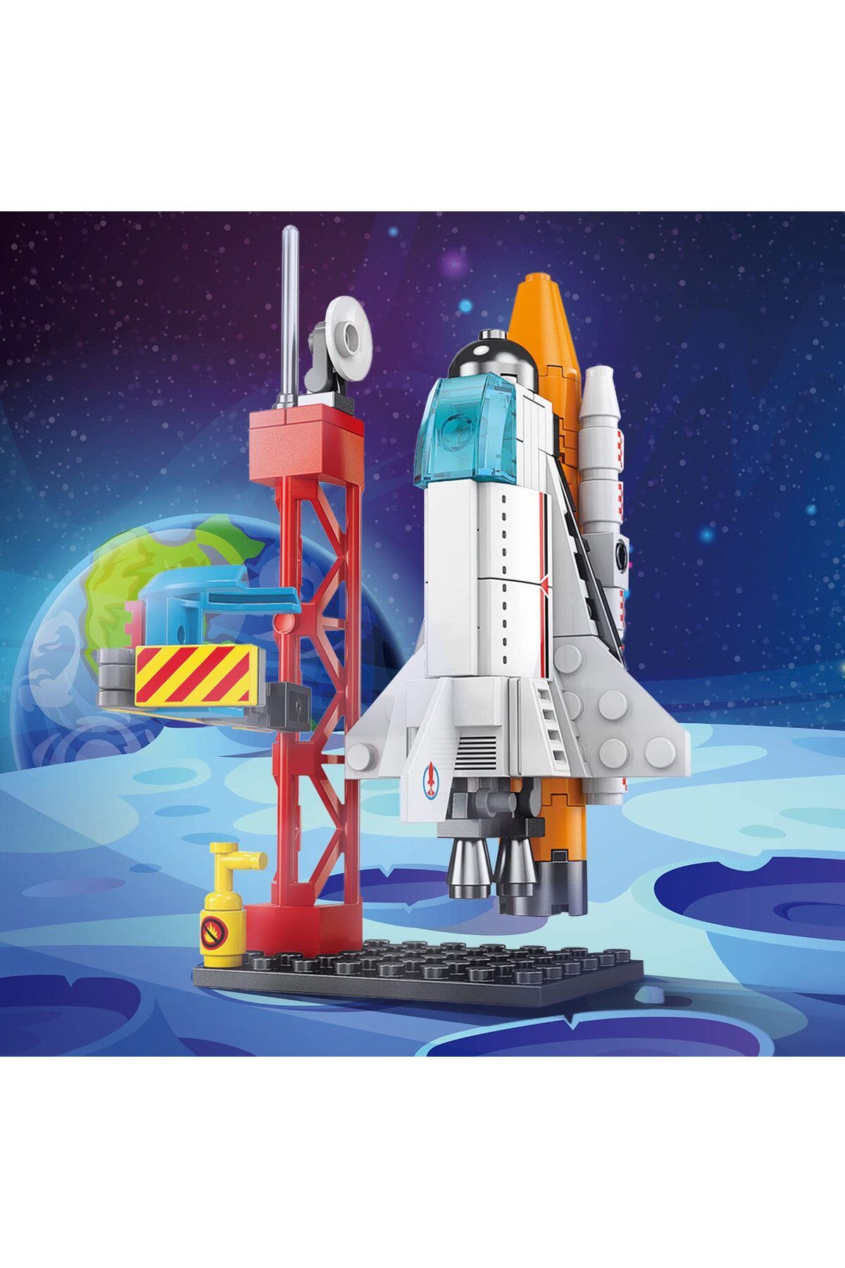 smvp-New Aviation Spaceport Model Space Shuttle Rocket Launch Center Construction Building Blocks Spac... 2