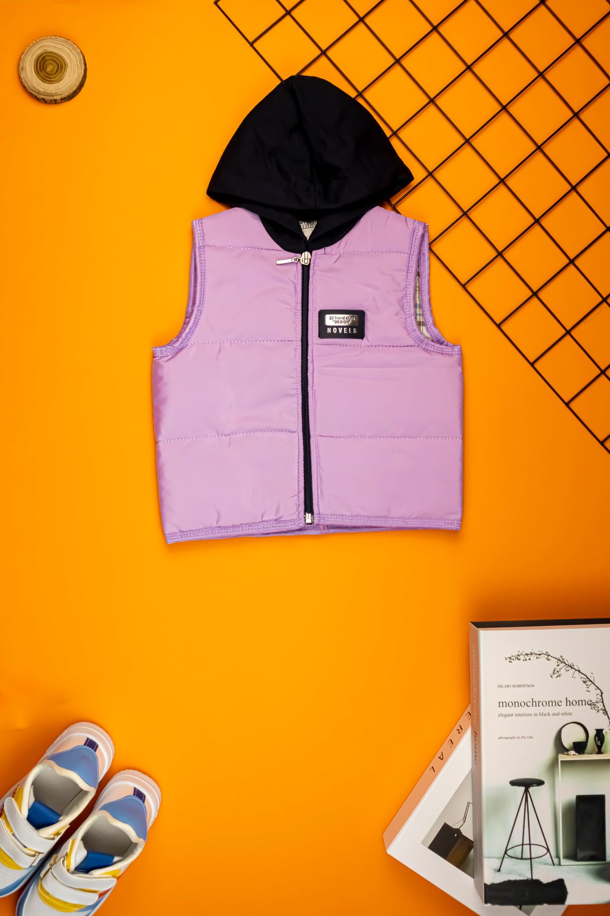 Yalçınoğlu-Lilac Hooded Children's Vest Age 1-5 2