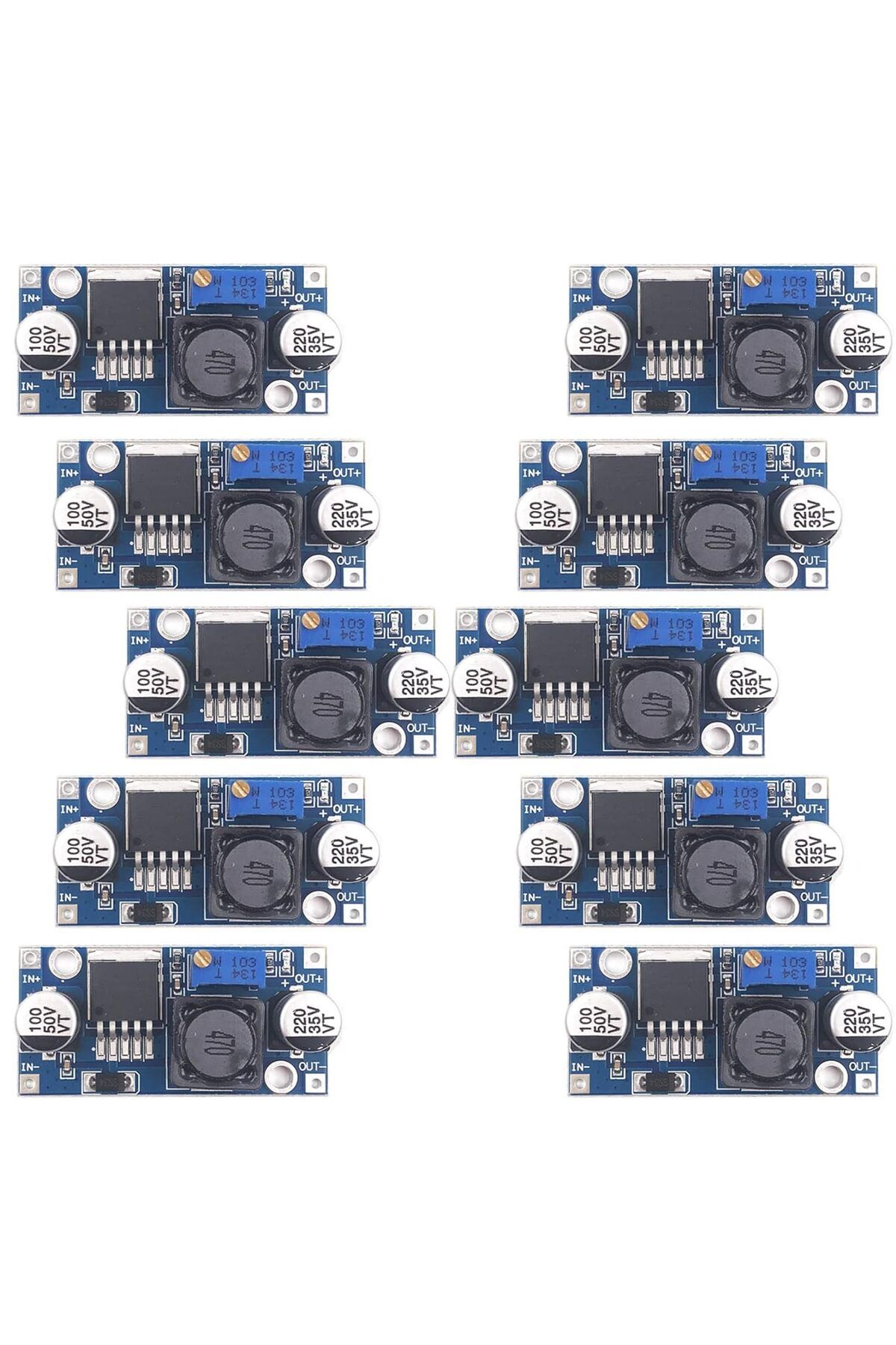 AOKIN-10pcs LM2596 LM2596S DC-DC Step Down Variable Volt Regulator Input 3.0-40V Output 1.5-35V Adjusta... 1
