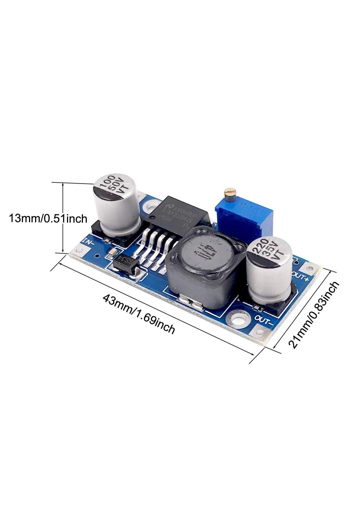 AOKIN-10pcs LM2596 LM2596S DC-DC Step Down Variable Volt Regulator Input 3.0-40V Output 1.5-35V Adjusta... 4
