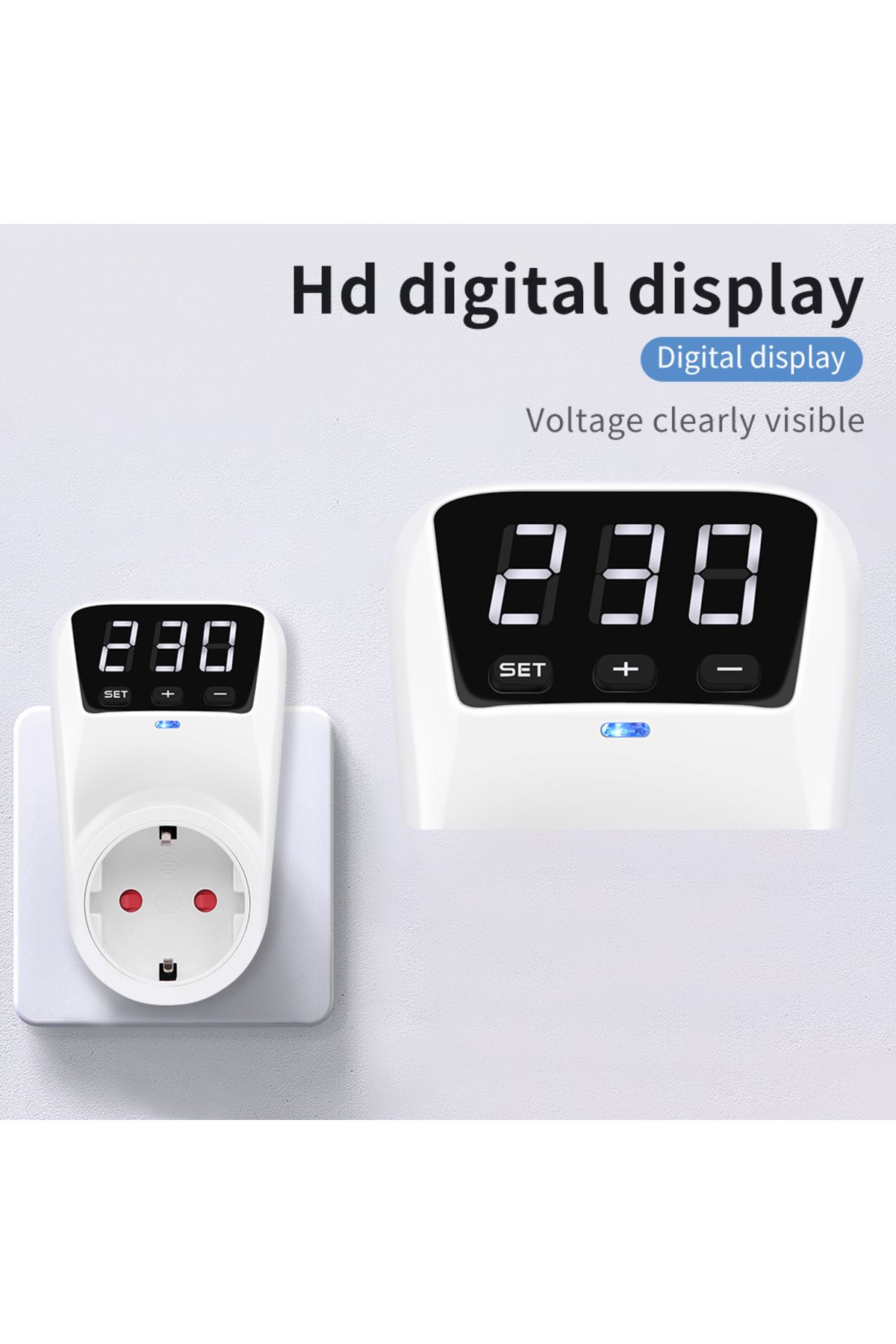 JUANJUAN-Eu 230v 16a New Adjustable Voltage Protector Socket Ac 230v 16a Automatic Power Surge Protector Eu P 4