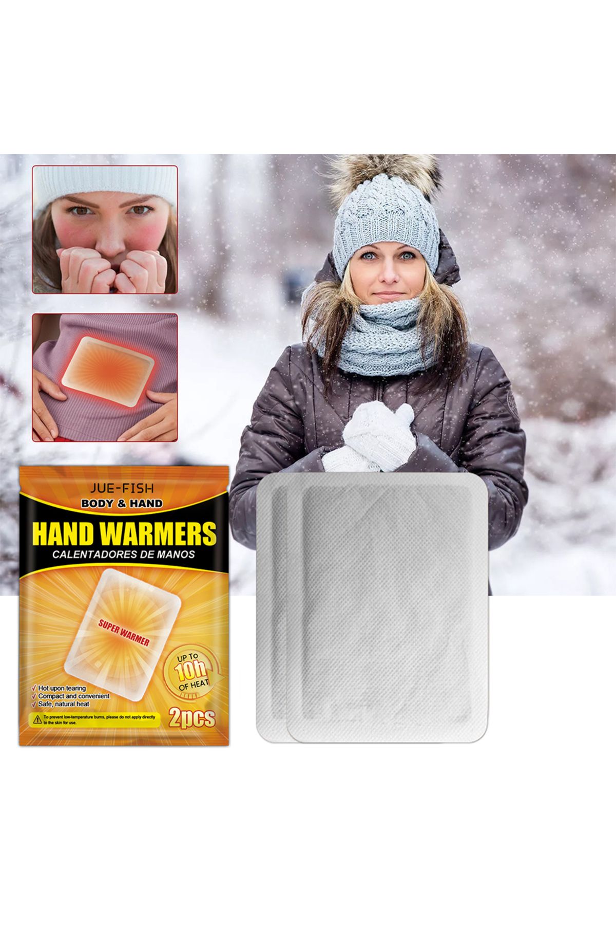 Choice-1-5Pcs  Self  Adhesive Heat Patches Hand Warmers Long Lasting Disposable Heating Pack Natural Hea... 3
