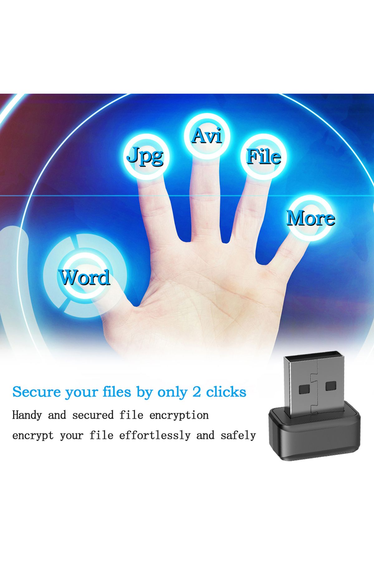 Choice-USB Fingerprint Key Reader FIDO U2F Biometric Mini Security Key Dongle Windows Hello Anti-Spoofin... 3