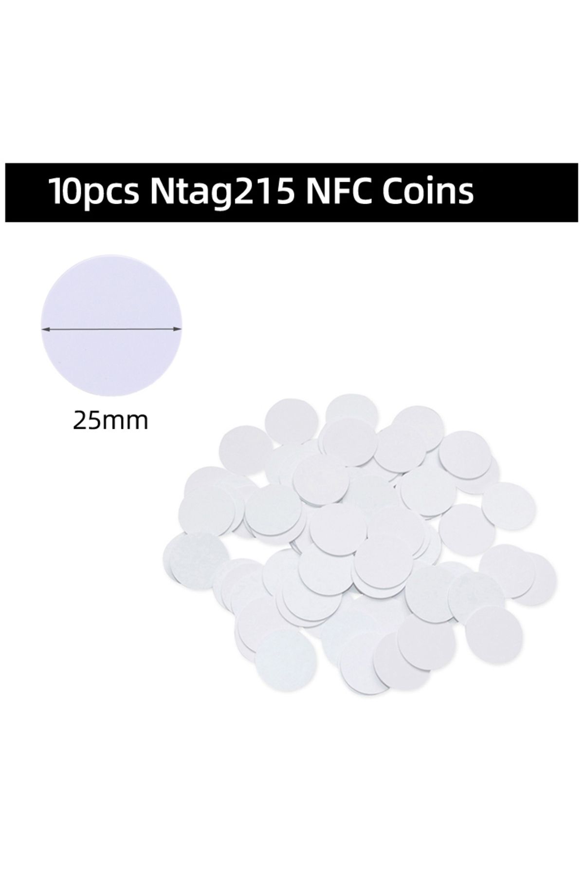 5YOA-10pcs NTAG215 NFC Card Tag Can Written by Tagmo Works with Switch Available for All NFC Mobile Phone 1