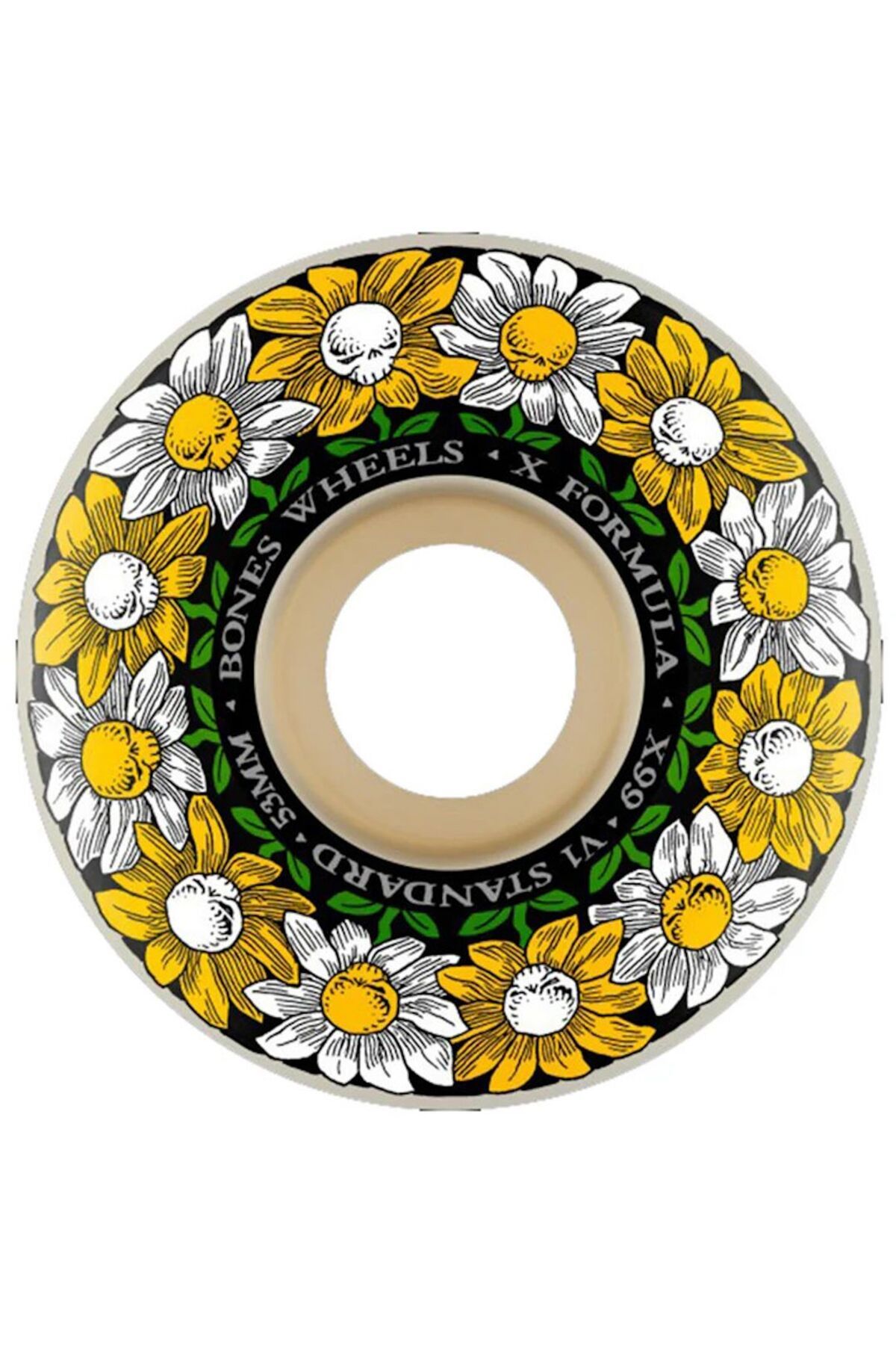 Bones X-Formula Pushing Up Daisies 53 MM V1 Sidecut 99A Kaykay Tekerlek Seti