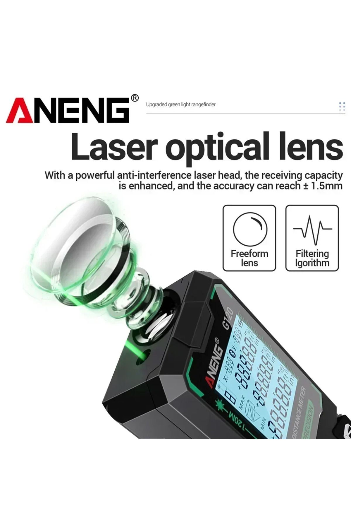ANENG-G50/G70/G100/G120 Smart High-precision Laser Rangefinder 30 Set of Data Storage Autonomous ... 4
