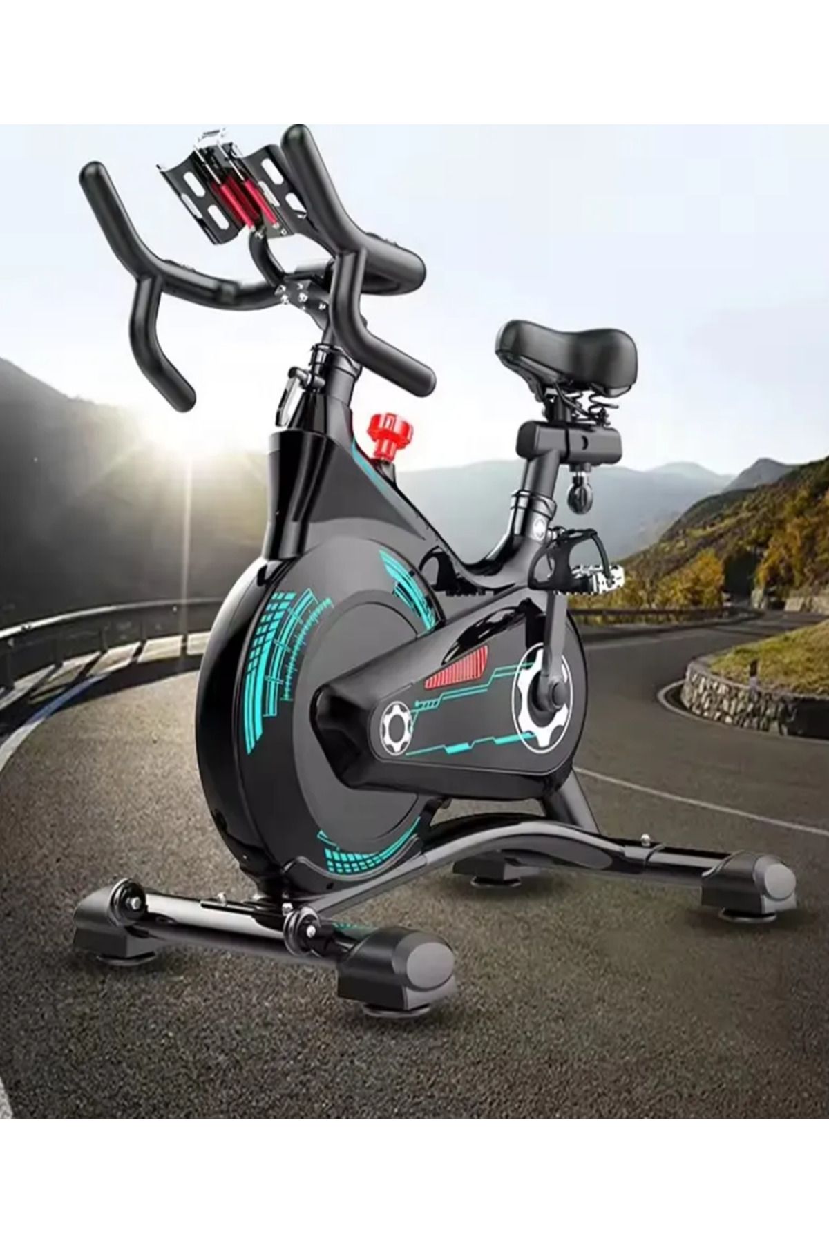 POBO PB-04 Manyetik Kondisyon  Bisikleti Spor Koşu Egzersiz Bisikleti Spin Bike Dikey Ev Bisikleti