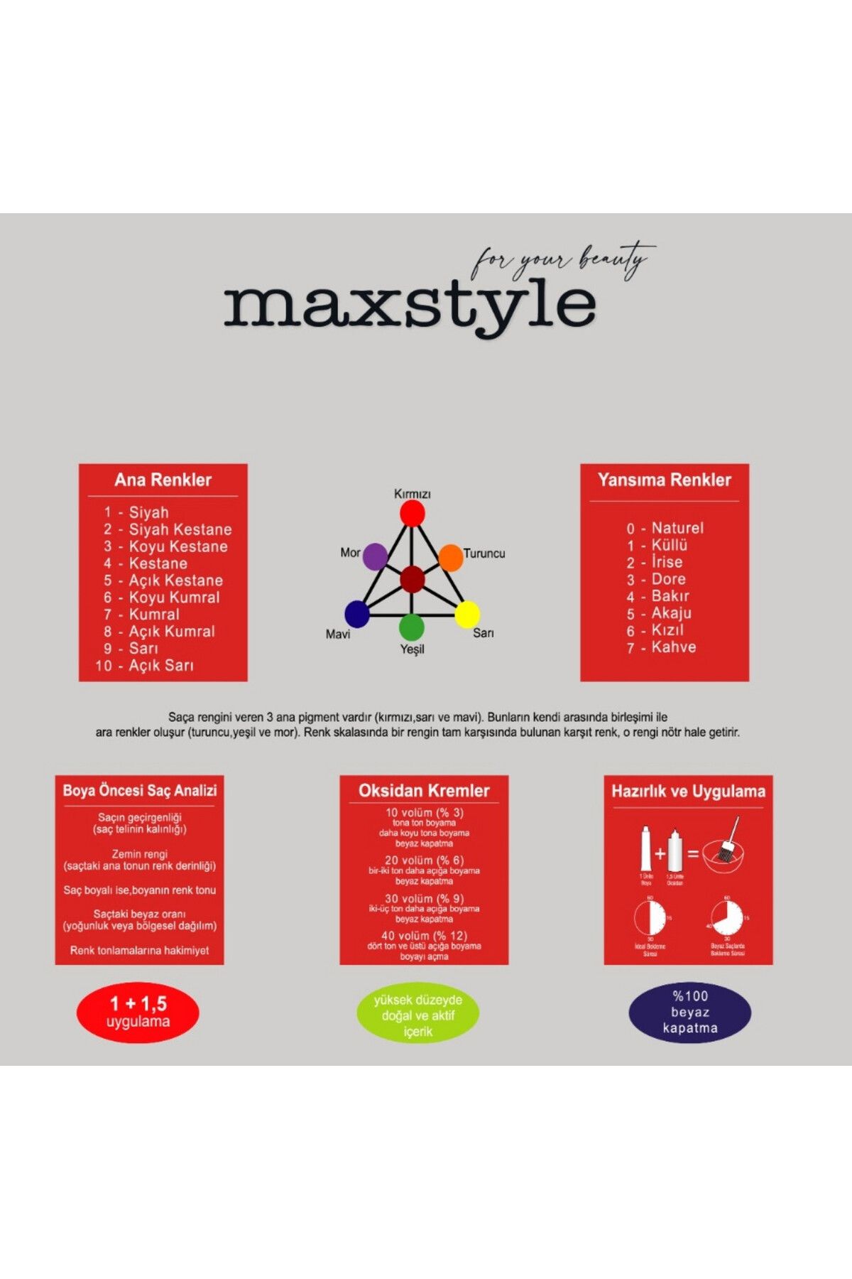 MAXSTYLE A2596 Argan Keratin 2025/NT.VL Naturel Viole 60 Ml 4 Adet Saç Boyası Oksidansız