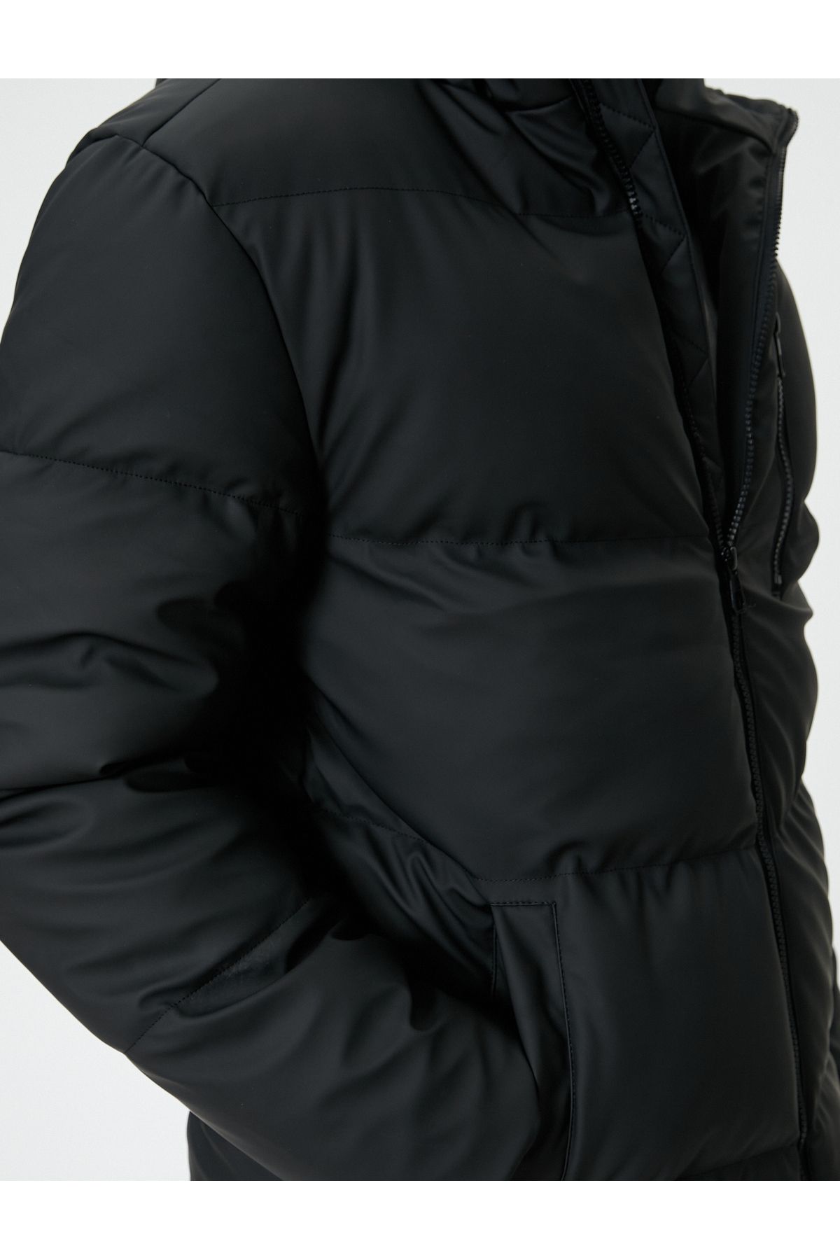 Koton-Kabát Slim Fit Puffer Coat s kapucňou a zipsom 7