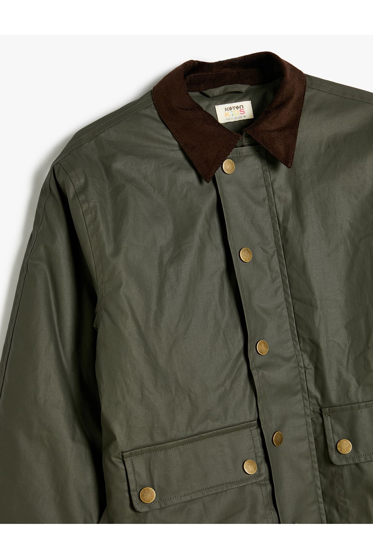 Koton-Pocketed Shirt Collar Coat 4