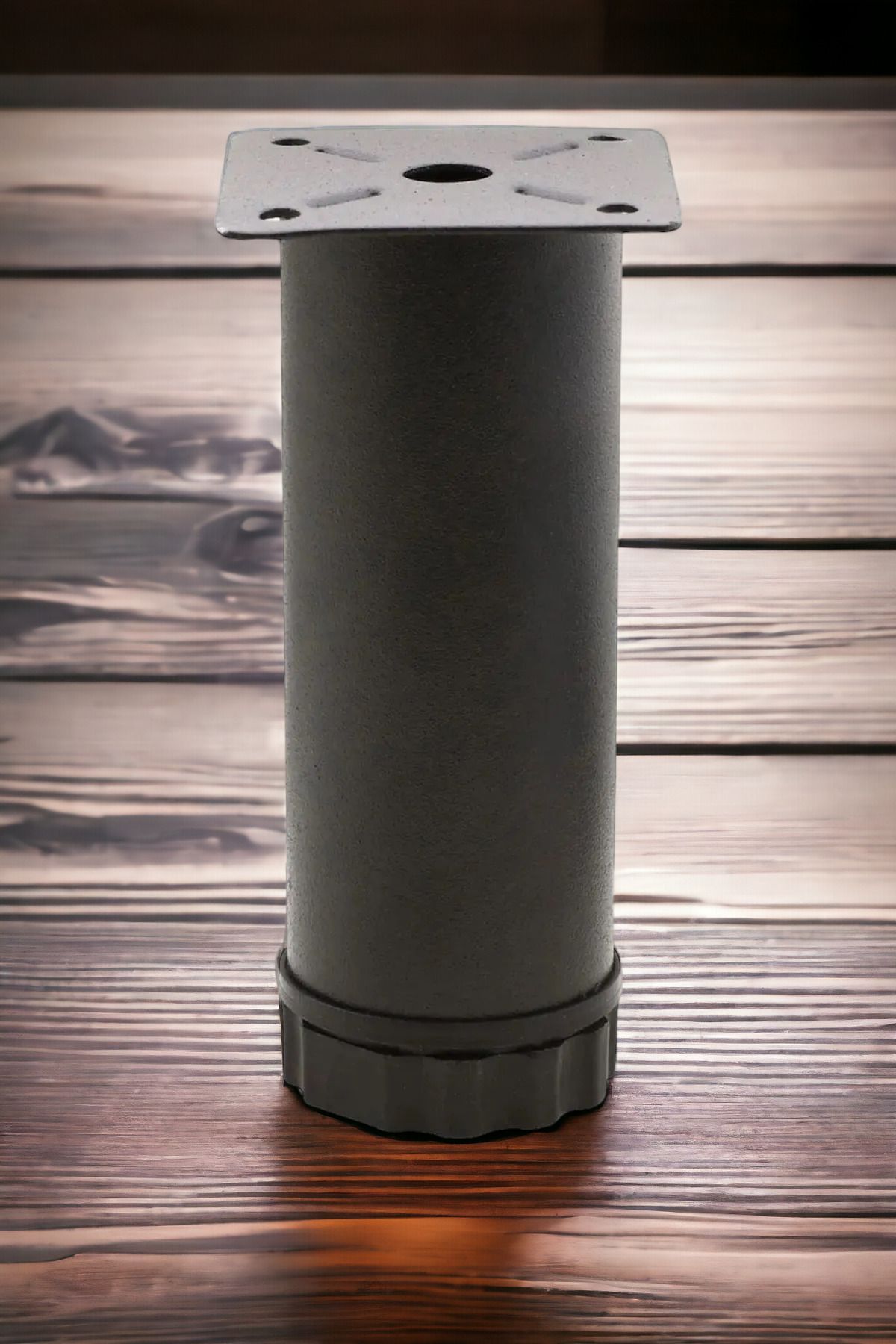 Mikasso 4 Adet 12 Cm Ayarlanabilir Metal Kanepe Baza Ayak Dolap Robot Süpürge Koltuk Ayağı Siyah Lüks 42 Çap