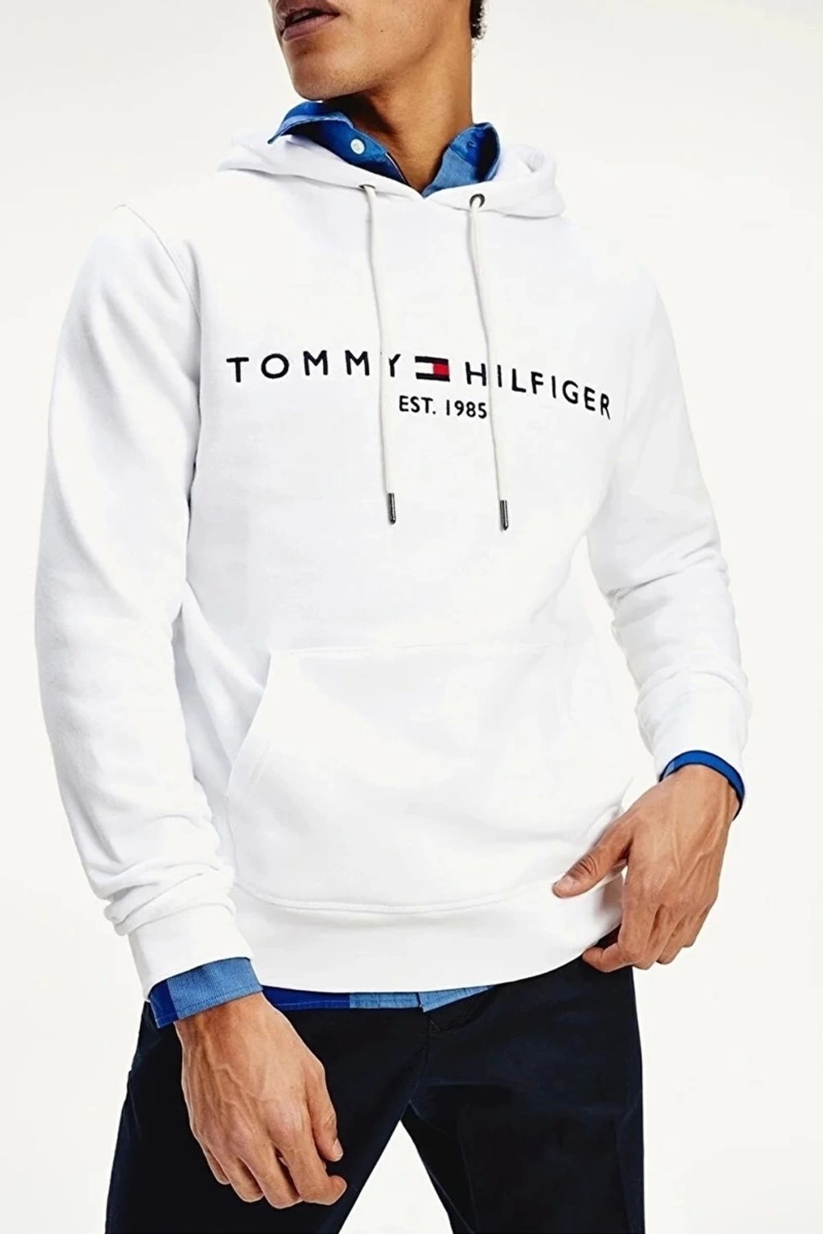 سویشرت سفید مردانه و زنانه ، 2xl اورجینال Tommy Hilfiger