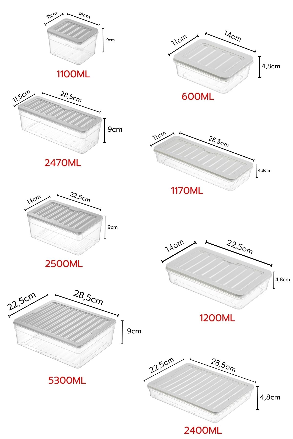 Nandy Home-18 Piece Set Freshbox Storage Container Suitable for Microwave and Diffraction 7