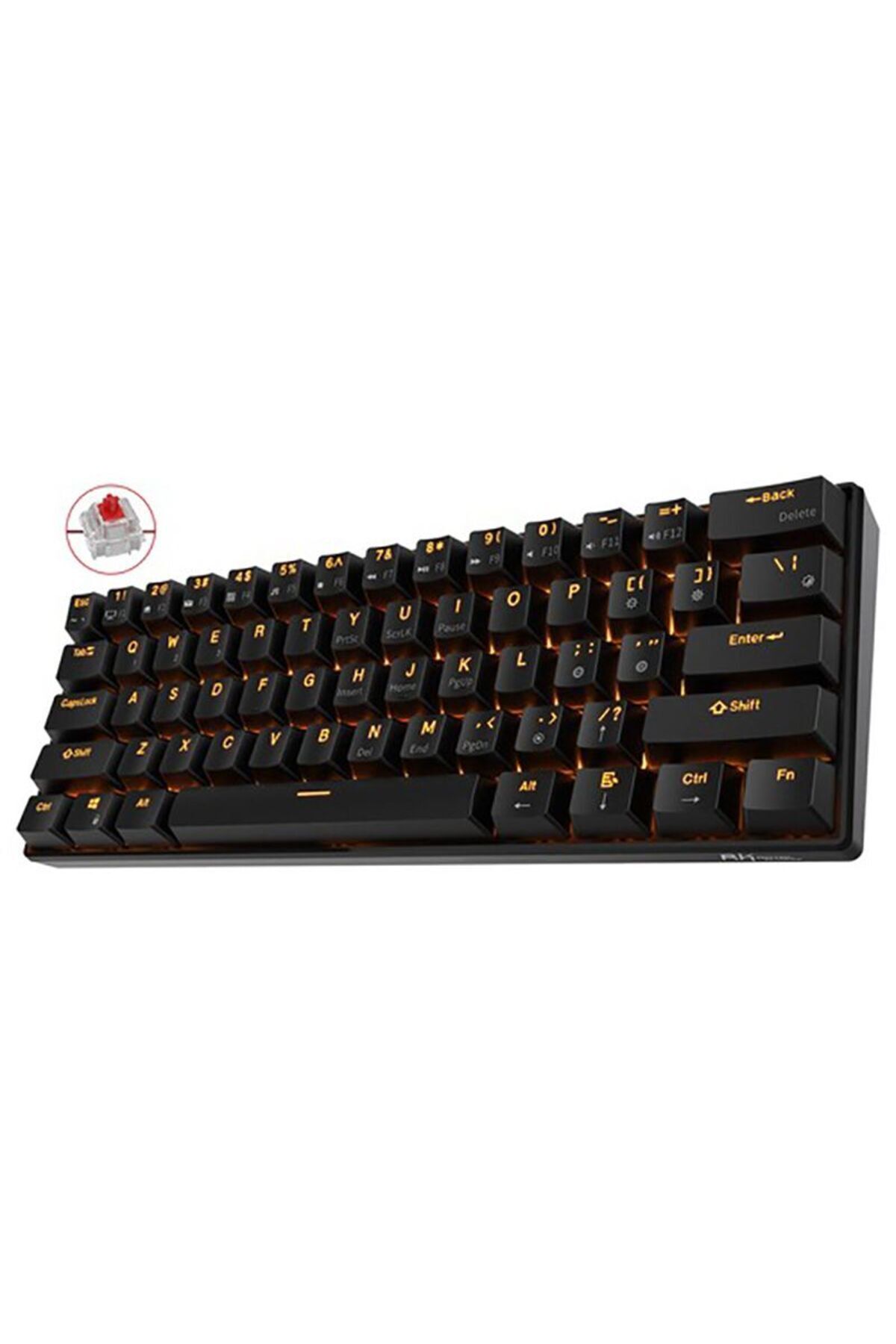 ROYAL KLUDGE-Rk61 Tri-Mode Rgb 61 Keys Hot Swappable Black Mechanical Keyboard - Blue Switch 1
