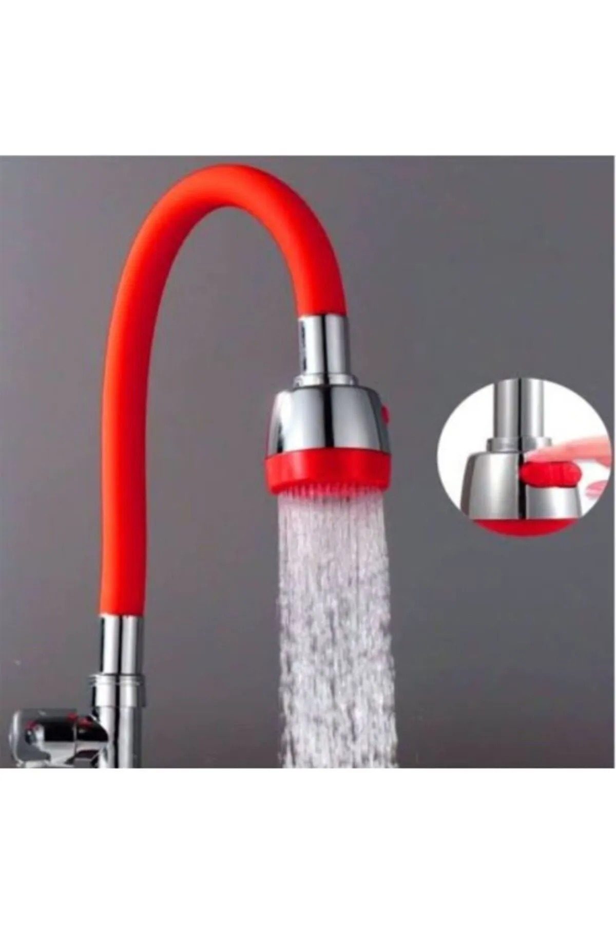 Mikasso-Spiral Colorful Kubar Sink with Movable Head, Kitchen Flexible Faucet Pipe Silicone Faucet Head 2 Years K 5