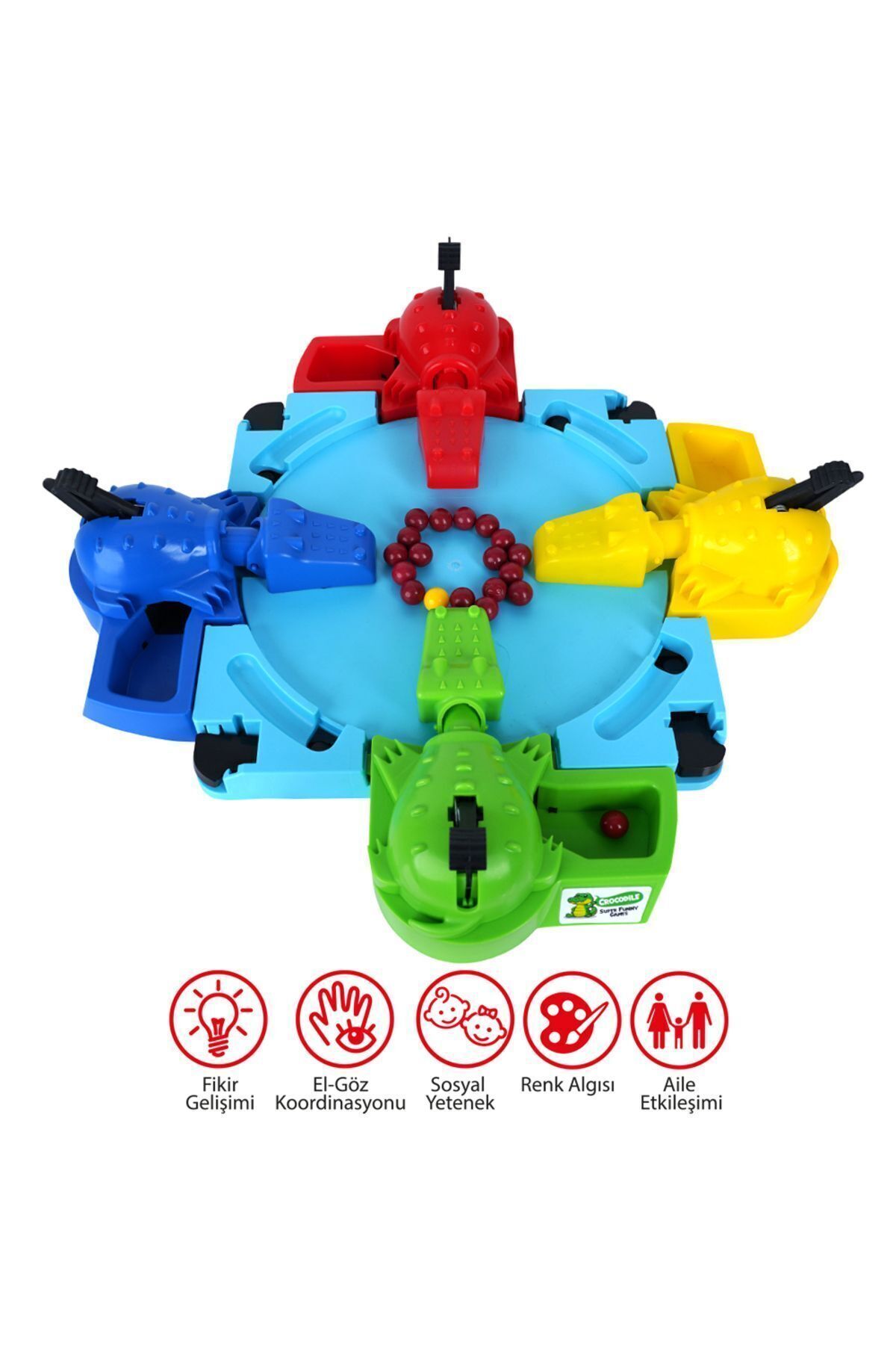 EspriToys 4’lü Çılgın Croco - Timsah Top Toplama Kutu Oyunu fotoğrafı 3 (önizleme)