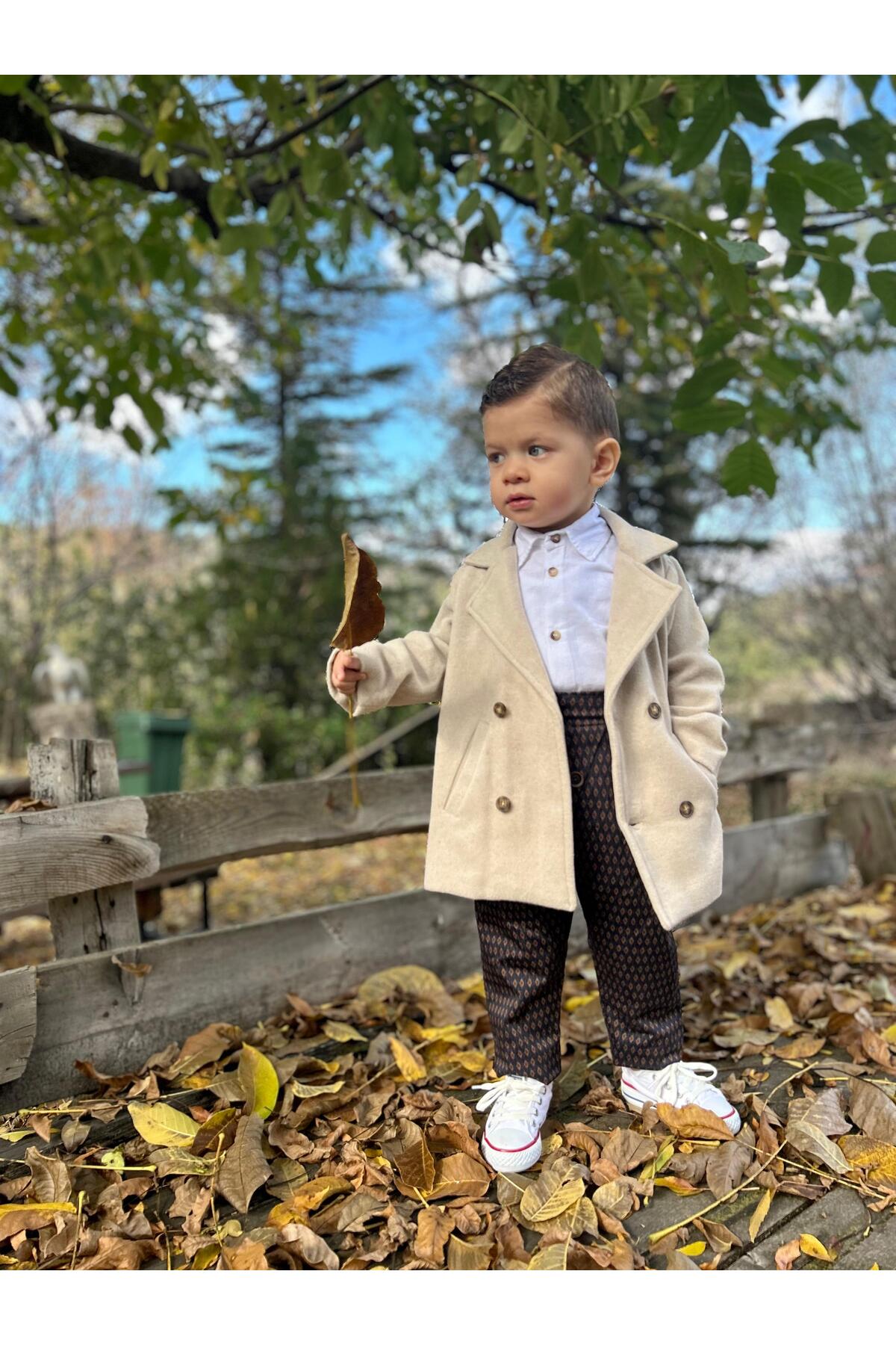 favorimkids KREM Kaşe Bebek Çocuk Kaban fotoğrafı 7 (önizleme)